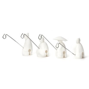 Поставка за чай с торбичка - комплект от 4 рибарчета